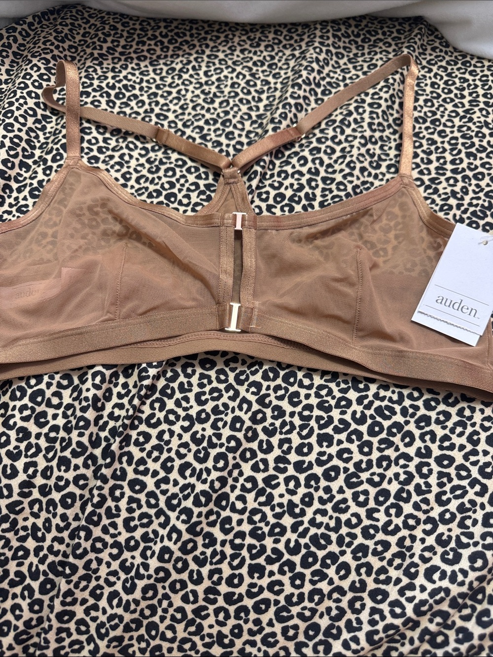 Auden Tan Mesh Racerback Bralette